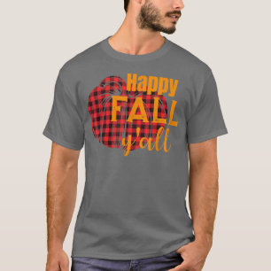 Camiseta Feliz Queda Yall Women Graphic Ação de Graças Au
