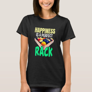 Camiseta Feliz Rack Billiard Piscina Arte Esportiva