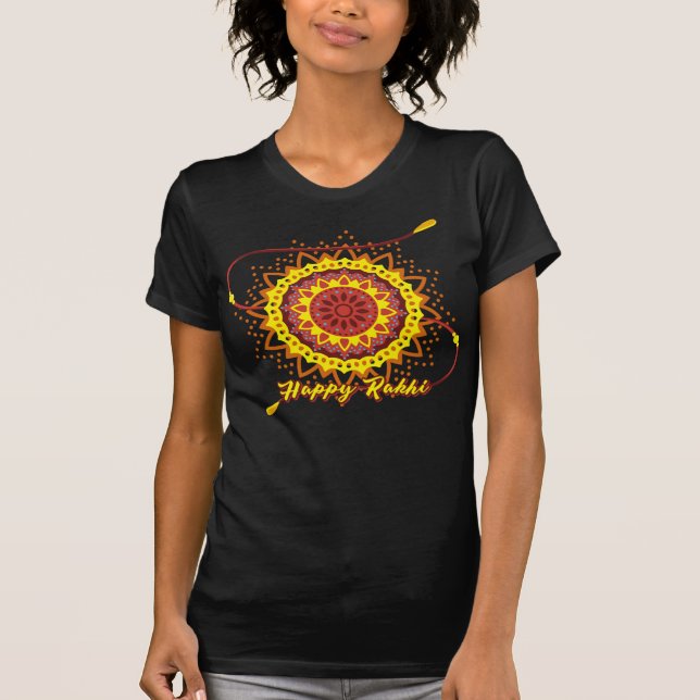 Camiseta Feliz Rakhi, amarelo (Frente)