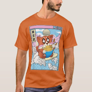 Camiseta Feliz Ramen Comendo Ramen Surfando Animes Ondas Ja