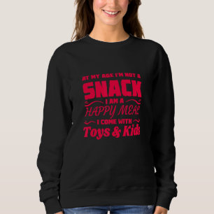 Camiseta Feliz Refeição Na Minha Idade Eu não sou um lanche