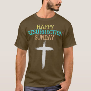 Camiseta Feliz ressurreição Domingo Páscoa Igreja Jesus