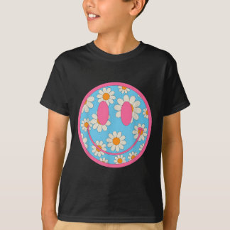 Camiseta Feliz Retro Daisy Smile Face Cara Com Homens Estét