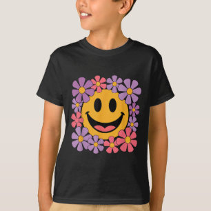 Camiseta Feliz Retro Daisy Smile Face Cara Com Homens Estét
