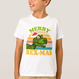 Camiseta Feliz Rex-mas Natal Dinossauro Cute Dino