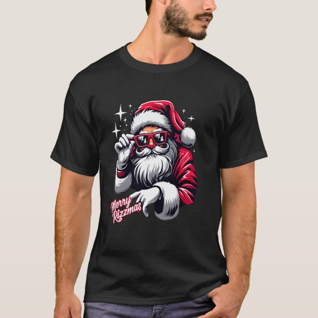 Camiseta Feliz Rizzmas Engraçado Natal Rizz Papai Noel Hol (Frente)