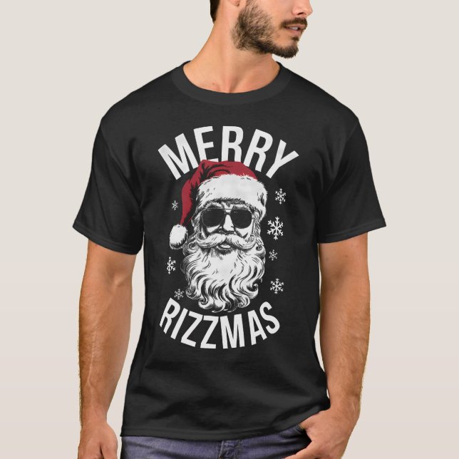 Camiseta Feliz Rizzmas Feliz Natal Santa Claus (Frente)