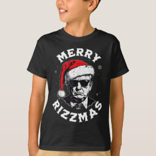 Camiseta Feliz Rizzmas Natal Divertido Trump Papai Noel Xm
