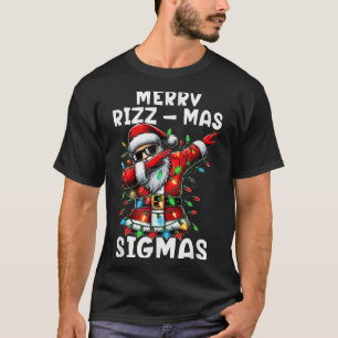 Camiseta Feliz Rizzmas Sigmas Funny Dabbing Santa Claus Chr
