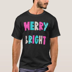 Camiseta Feliz Rosa E Família Bonita De Natal Xmas H