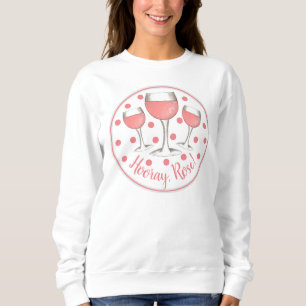 Camiseta Feliz, Rosé! Rosa Rosa Rosa Esbranquiçada Vidro de
