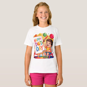 Camiseta Feliz Rosto de Sorriso de Ponto para Meninos e Men