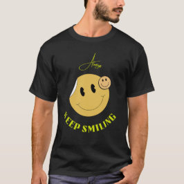 Camiseta Feliz rosto sorridente amarelo