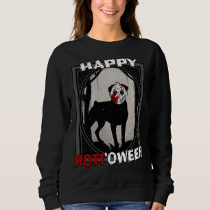 Camiseta Feliz Rottobetween Rottweiler No Halloween Da Másc
