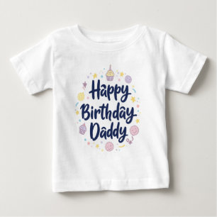 CAMISETA FELIZ ROUPAS DE PAI DE ANIVERSÁRIO