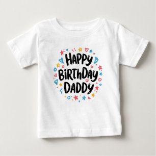 CAMISETA FELIZ ROUPAS DE PAI DE ANIVERSÁRIO