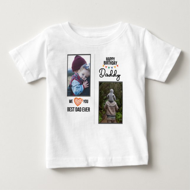 CAMISETA FELIZ ROUPAS PERSONALIZADAS DE PAI DE ANIVERSÁRIO (Frente)