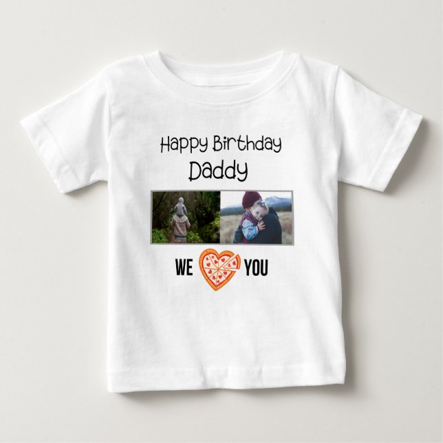 CAMISETA FELIZ ROUPAS PERSONALIZADAS DE PAI DE ANIVERSÁRIO (Frente)