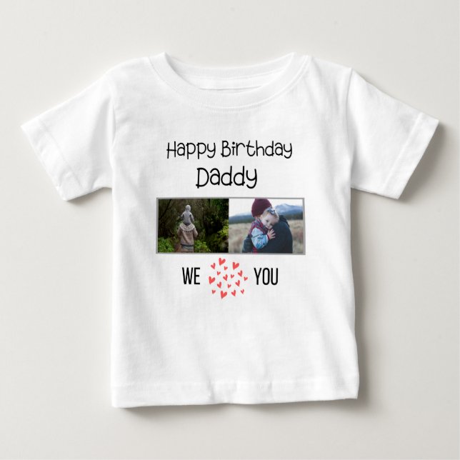 CAMISETA FELIZ ROUPAS PERSONALIZADAS DE PAI DE ANIVERSÁRIO (Frente)