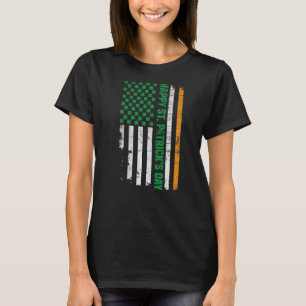 Camiseta Feliz Rua. Bandeira Americana do Dia de Patrick En