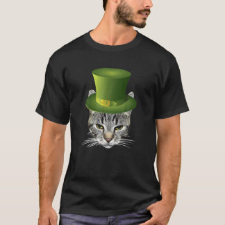 Camiseta Feliz Rua Carrapato Rua Dia de Patrick Gato Engraç