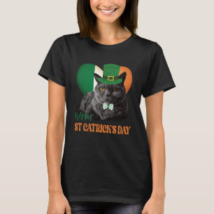 Camiseta Feliz Rua Carrapato Rua do Dia Patrick Cat Irish F