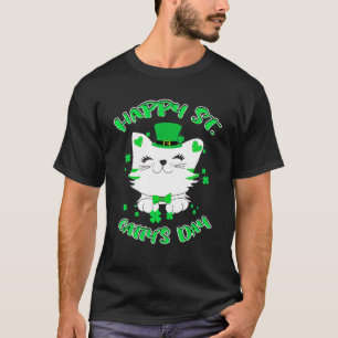 Camiseta Feliz Rua Catedral S Dia Gato de Dia de São Patríc
