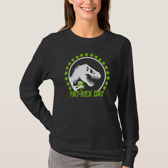 Camiseta Feliz Rua da Rua Rex Day Patrick Patrex Dinosaur (Frente)
