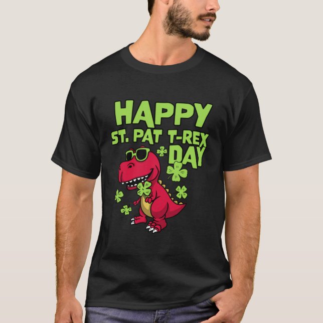 Camiseta Feliz Rua da Rua Rex Day Rex Dino (Frente)
