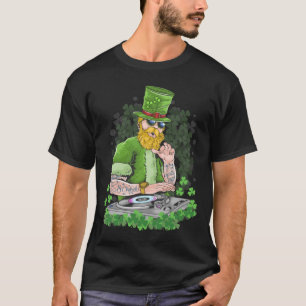 Camiseta Feliz Rua, Dia de Patrick   Leprechaun DJ