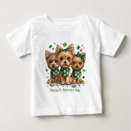Camiseta Feliz Rua. Dia de Patrick Yorkshire Terrier Dogs