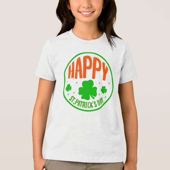 Camiseta Feliz Rua do Círculo do Dia de Patrick Design-6350 (Frente)