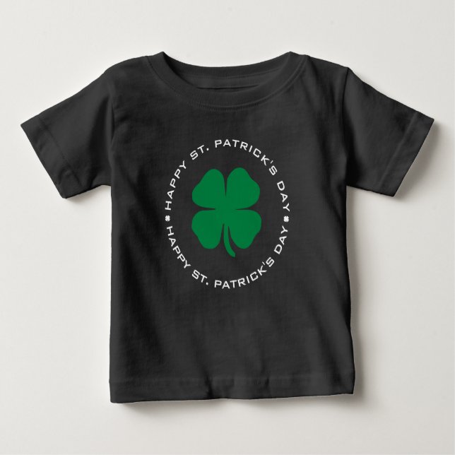 Camiseta Feliz Rua do Dia de Patrick Shamrock Lucky Charm (Frente)