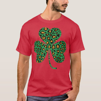 Camiseta Feliz Rua irlandesa Shamrock Lepard Funny