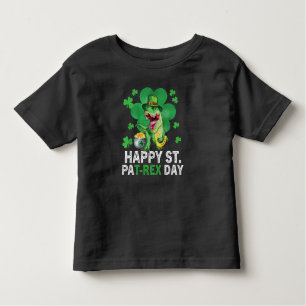 Camiseta Feliz Rua no Dia do Trex Dinossaur Toddler St Patr