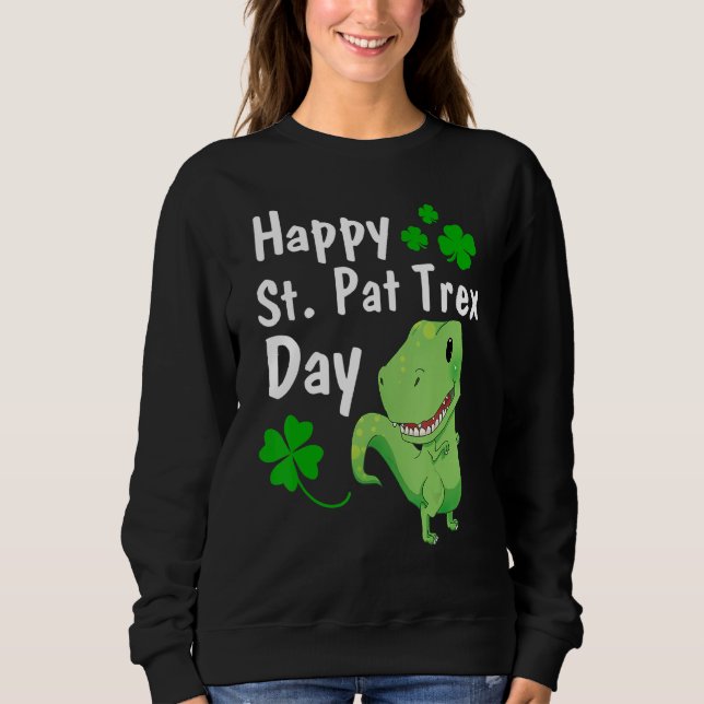 Camiseta Feliz Rua no Dia do Trex Rua do Dinossauro Patrick (Frente)