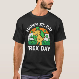 Camiseta Feliz Rua no Rex Day Dinossaur Crianças Bebê Pat