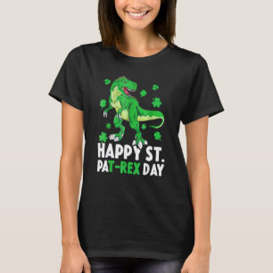 Camiseta Feliz Rua no Rex Dinossaur Saint Patrick, Dia de S