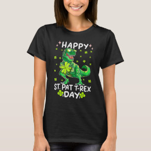 Camiseta Feliz Rua no Rex Dinossaur Saint Patrick, Dia de S