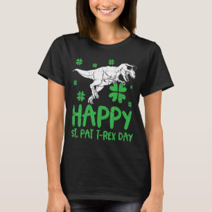 Camiseta Feliz Rua no Rex Dinossaur Saint Patrick, Dia de S