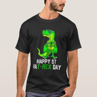Camiseta Feliz Rua no Rex Patrick's Day Engraçado Dinossaur