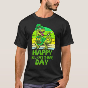 Camiseta Feliz Rua no T Rex Day Dinossaur Meninos Rua Patri