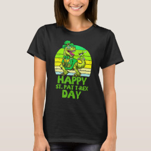 Camiseta Feliz Rua no T Rex Day Dinossaur Meninos Rua Patri