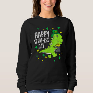 Camiseta Feliz Rua no T Rex Saint Patrick Dinosaur Bo