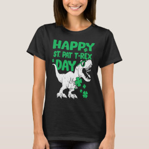 Camiseta Feliz Rua no T-Rex Saint Patrick Dinosaur Bo