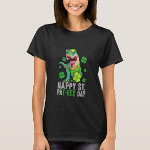 Camiseta Feliz Rua no T-Rex Saint Patrick Dinosaur Bo