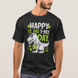 Camiseta Feliz Rua no Trex Day Dino Rapazes Toddler Crianç