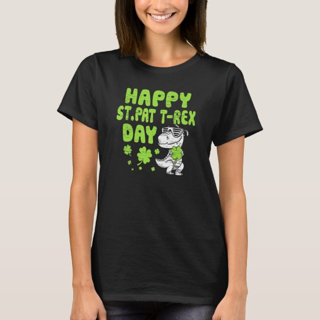 Camiseta Feliz Rua no Trex Day Dino Toddler (Frente)