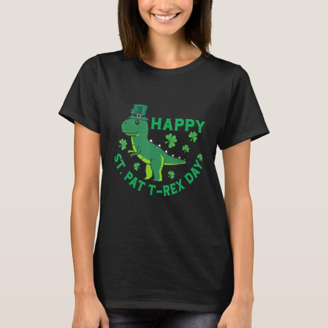 Camiseta Feliz Rua no Trex Day Dino Toddler (Frente)