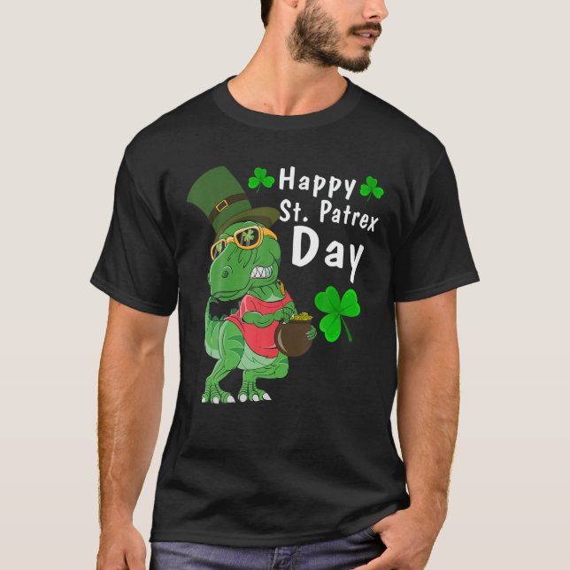 Camiseta Feliz Rua no Trex Day Dino Toddler (Frente)